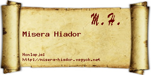 Misera Hiador névjegykártya